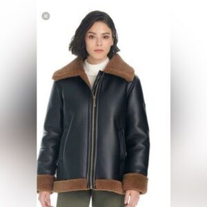 Koolaburra by UGG Black and Brown Leather Jacket